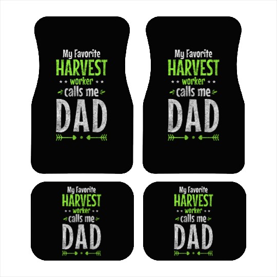 Farmer Farm Harvest Time Vegetable Car Mats