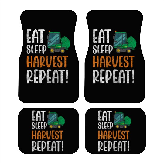 Farmer Field Worker Harvest Time Vegetable Car Mats