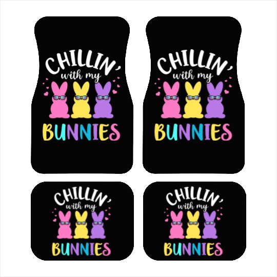 Chillin With My Bunnies Teacher Easter Car Mats
