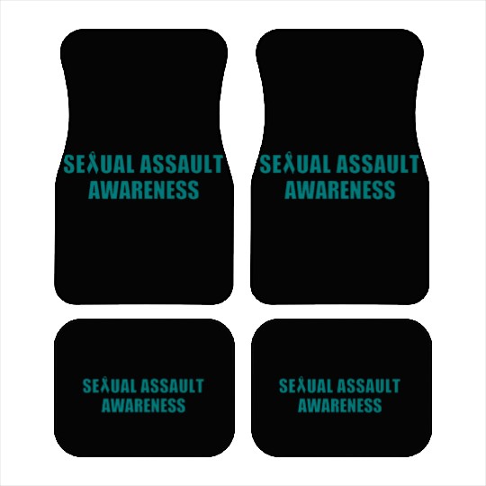 i wear teal for sexual assault awareness gift ribb Car Mats