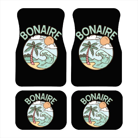 Bonaire Travel Tropical Beach Vacation Car Mats