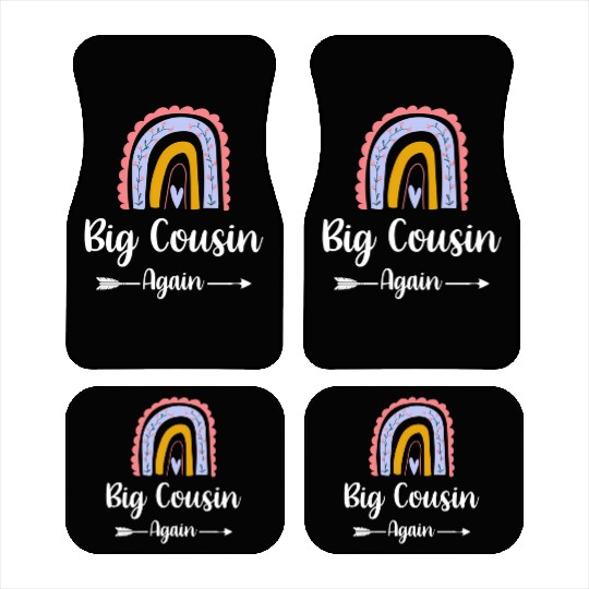 Soon To Be Big Cousin Again Rainbow Pregnancy Car Mats