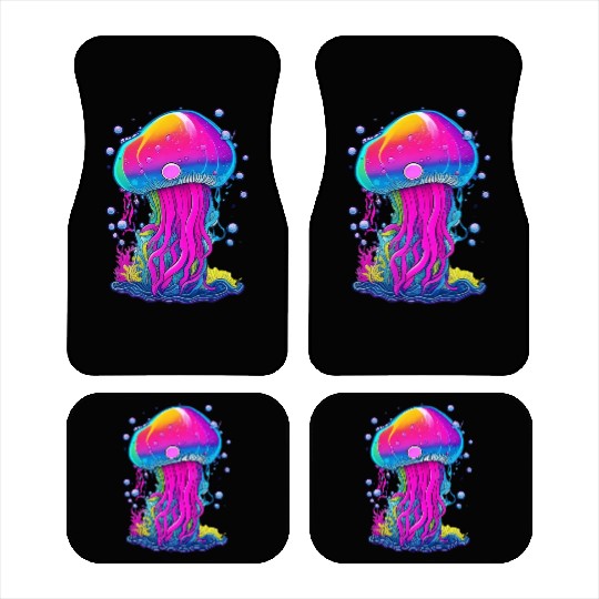 Vibrant Jellyfish Colorful Car Mats