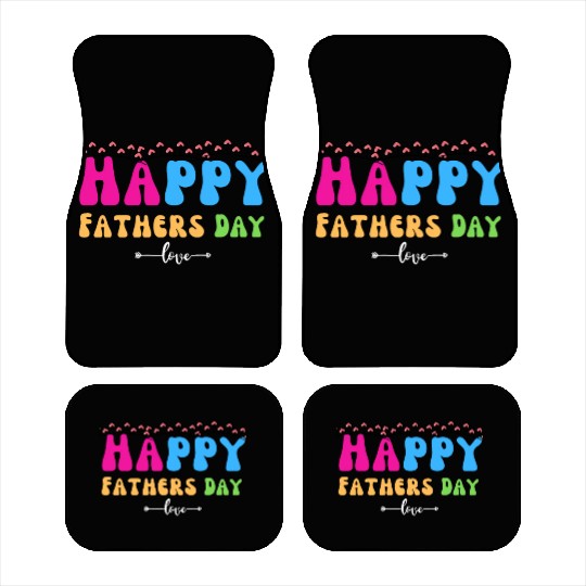 Happy Fathers Day i love you dad Heart Daddy funny Car Mats