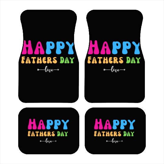 Happy Fathers Day i love you dad Heart Daddy funny Car Mats