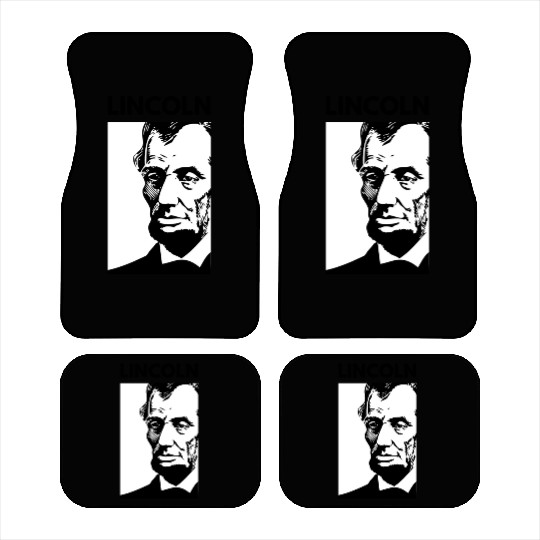 Black White Abraham Lincoln Car Mats