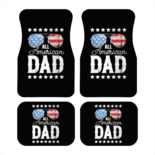 All American Dad 4th of July Father's Day Sunglass Car Mats