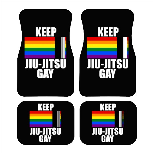 Keep Jiu Jitsu Gay LGBT LGBTQ Pride Month 2023 Car Mats