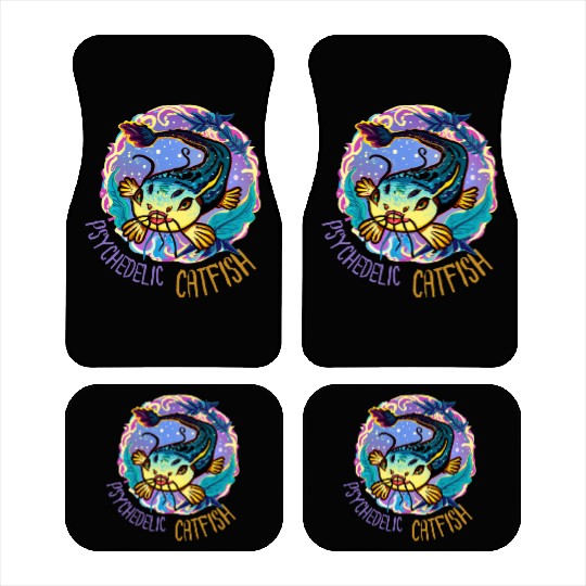 Psychedelic Catfish Artwork Car Mats