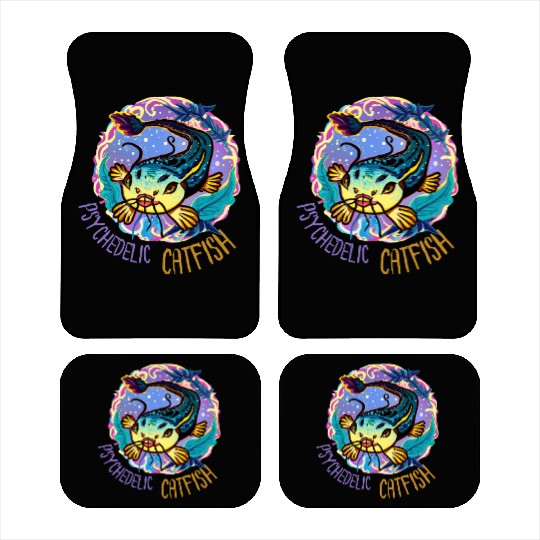 Psychedelic Catfish Artwork Car Mats