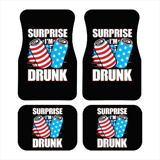 Surprise I'm drunk Car Mats