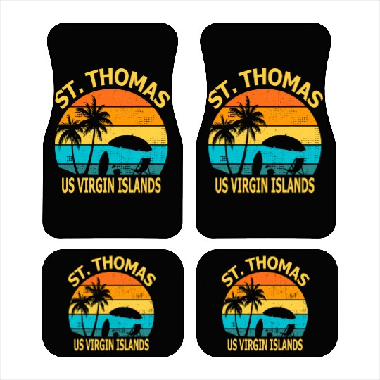 Travel St Thomas Us Virgin Islands Vacation Souven Car Mats