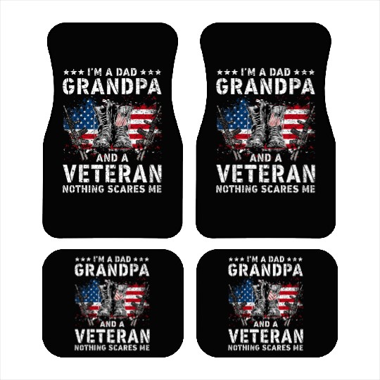 I Am A Dad A Pawpaw And A Veteran T Fathers Day Car Mats
