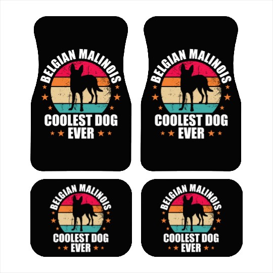 Belgian Malinois Coolest Dog Ever Retro Vintage Car Mats