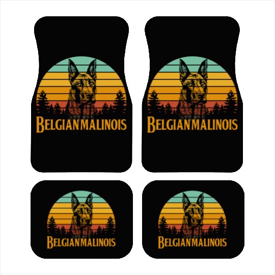 Belgian Malinois Retro Vintage Car Mats