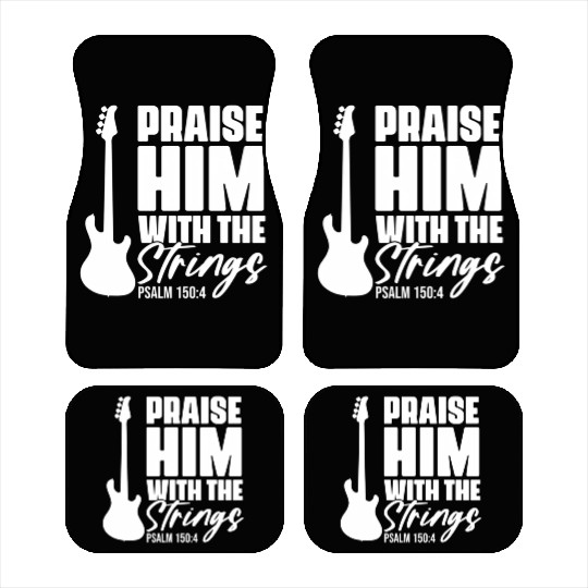 Praise Him With The Strings Christian For Guitar Car Mats