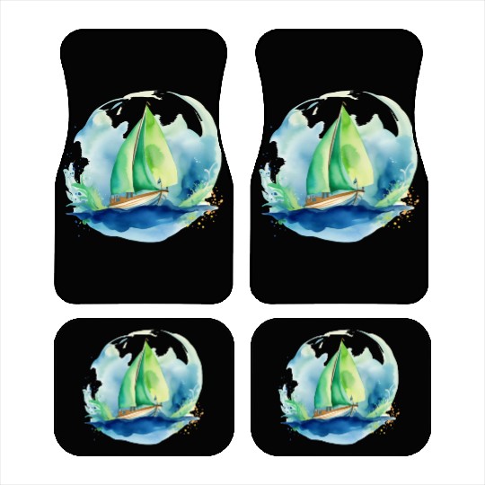 Boat Boating Sailor Sailboat Sailing Yachting Car Mats