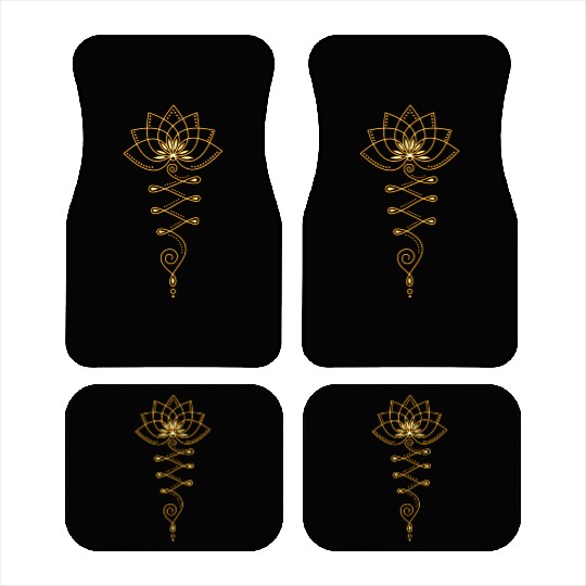 Lotus Unalome Yoga Meditation Zen Buddhism Car Mats