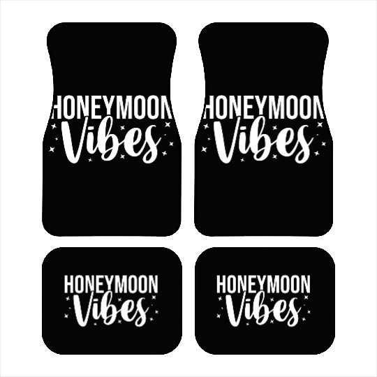Bride Groom Vacation Newlywed Trip Honeymoon Vibes Car Mats