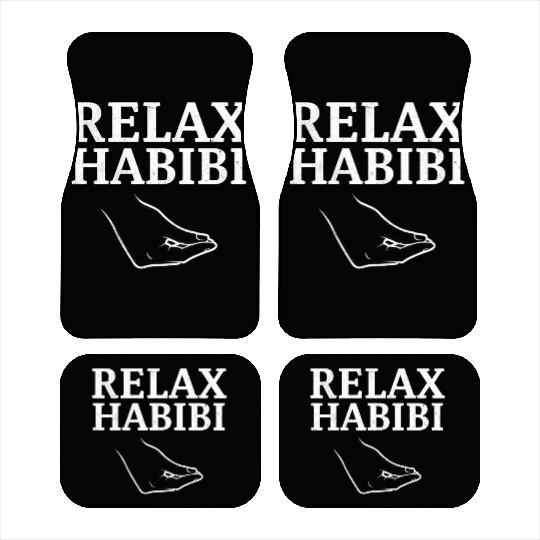 Relax Habibi Funny Inspirational Arabic Word Car Mats