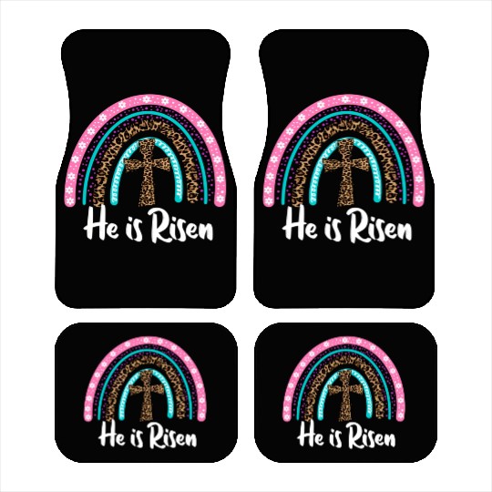 Easter For Christian N Mom He Is Risen Leopard Car Mats