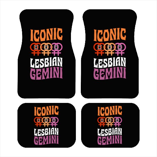 Ico Lesbian Gemini Queer Zodiac Horoscope Sign Les Car Mats