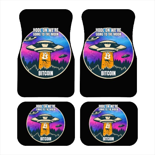 Hodl - Moon - UFO - BITCOIN Blockchain - Crypto Car Mats