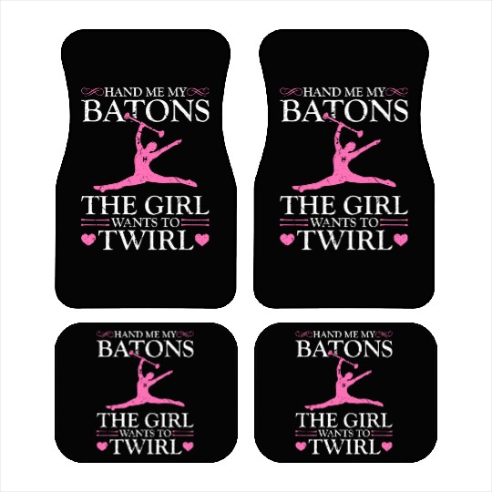 Majorette Dance Baton Girl Twirl Car Mats