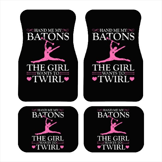 Majorette Dance Baton Girl Twirl Car Mats