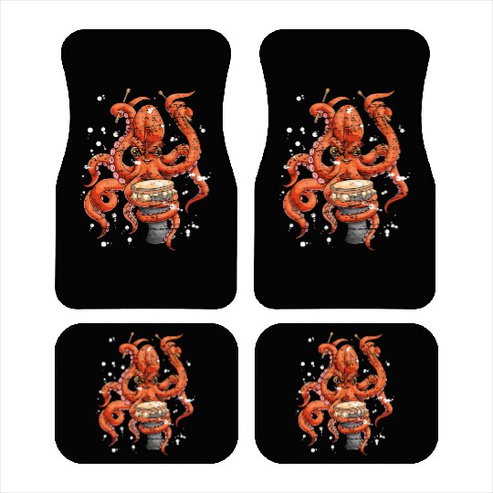 Music Lover Bongo Drums Musician Octopus Car Mats