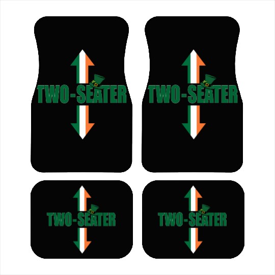 Irish Flag Two Seater Party-Trashy Humor Car Mats