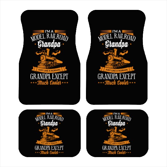 Model Railroad Train Grandpa Grandparent Car Mats
