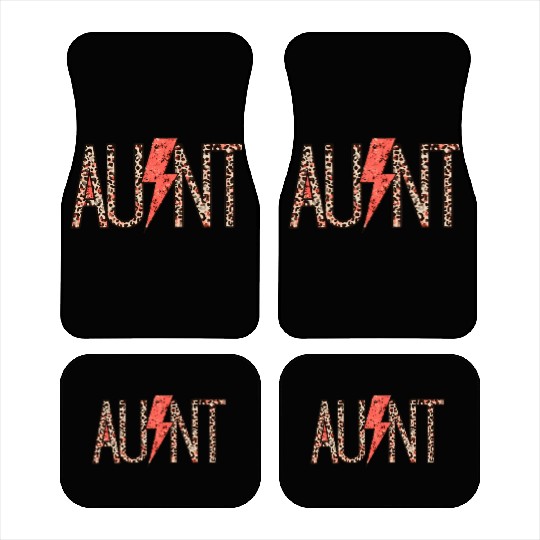 Retro Leopard A Lightning Bolt Western Cory Aie Car Mats