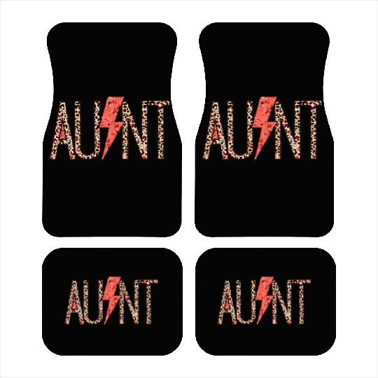 Retro Leopard A Lightning Bolt Western Cory Aie Car Mats