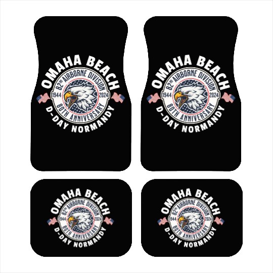 Omaha Beach airborne division 80th anniversary Car Mats