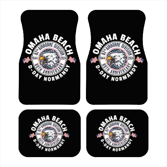 Omaha Beach airborne division 80th anniversary Car Mats