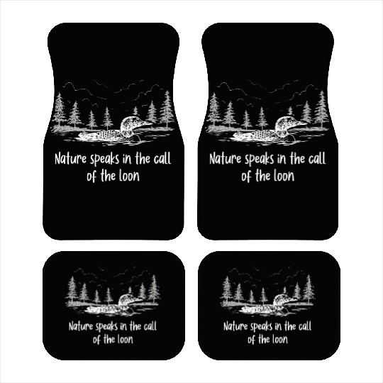 Nature Speaks Loon Bird Watching Loons Car Mats