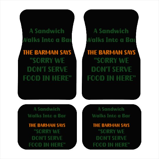 Unexpected Encounter: When a Sandwich Enters a Bar Car Mats