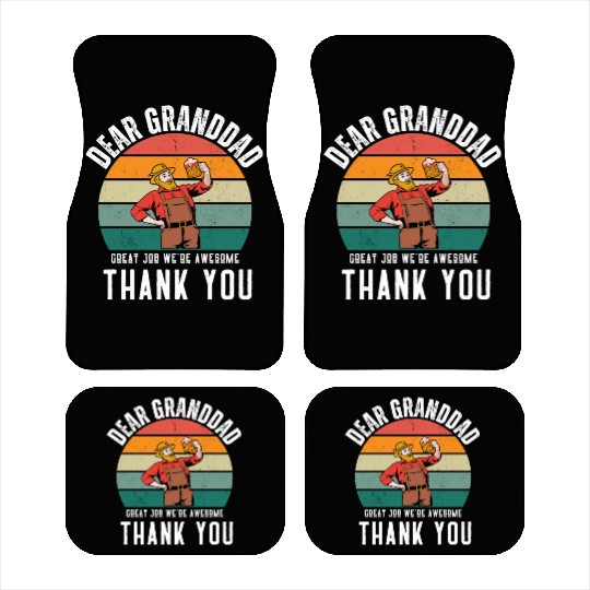 Dear Granddad Great Job We're Awesome Thank You Car Mats