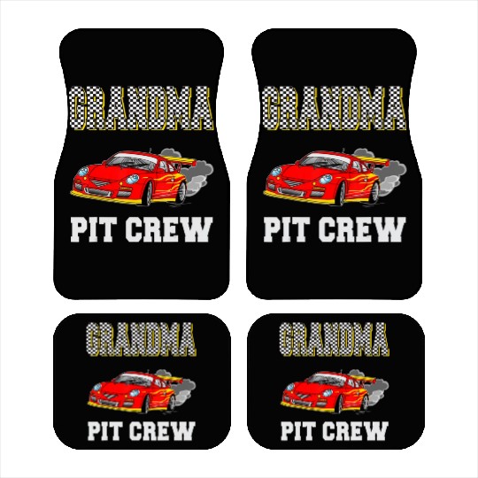 Grandma Pit Crew Birthday Racing Car Theme Race Car Mats