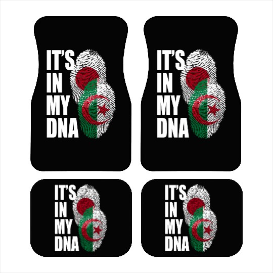 Japanese And Algerian Mix Dna Flag Heritage Car Mats