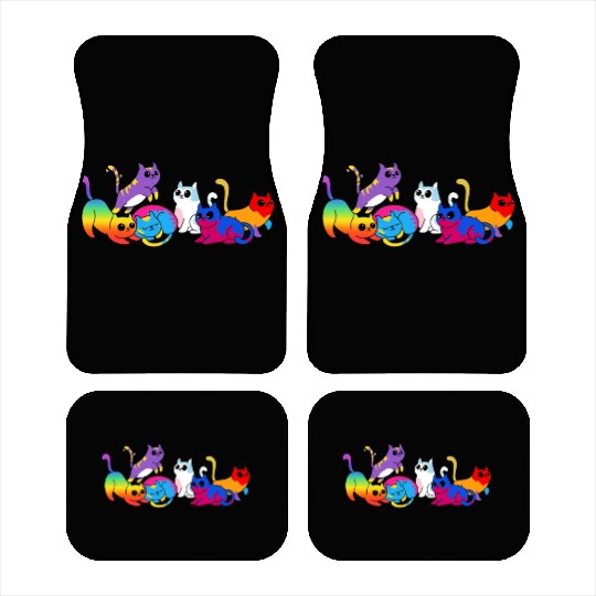 Pride Kittens LGBTQIA+ Cats Colorful Cat Car Mats