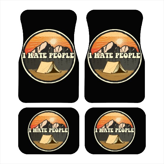 I Hate People Camping Nature Outdoor Camper Car Mats