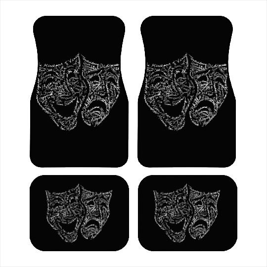 Comedy Tragedy Word Car Mats