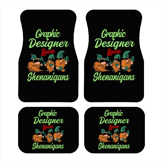 Graphic Designer St. Patrick's Day Car Mats