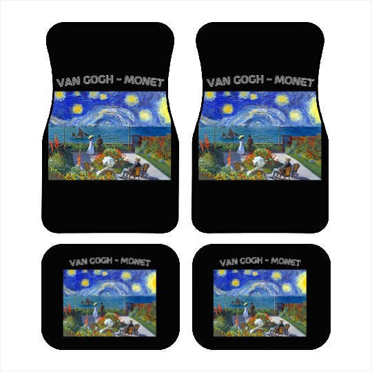 Starry Night Garden At Sainte Adresse Impressionis Car Mats