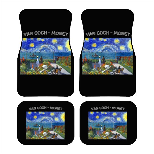 Starry Night Garden At Sainte Adresse Impressionis Car Mats