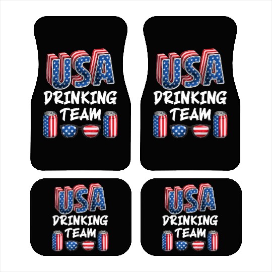 USA Drinking Team America Party US Patriots Car Mats
