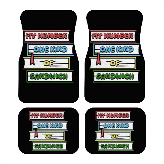My Number One Kind Of Sandwich Book Lovers Car Mats