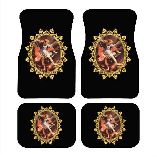 St. Michael the Archangel Icon Dragon Catholic Ang Car Mats